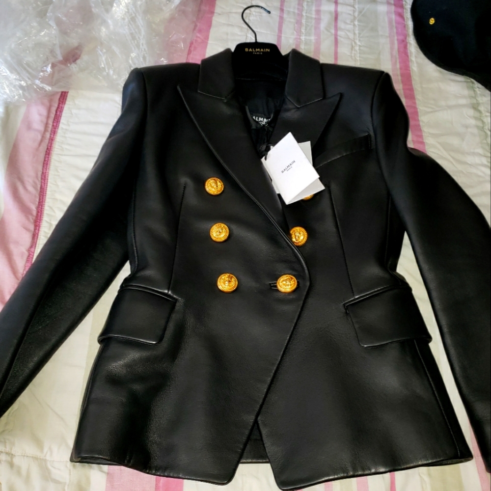 Balmain Leather Blazer